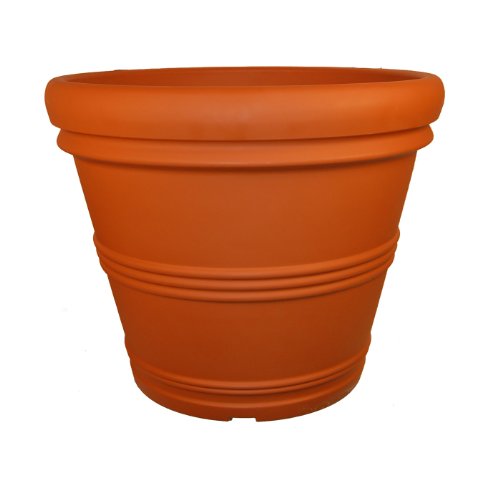 Tusco Products Rolled Rim Garden Planter, 42-Inch, Terra Cotta