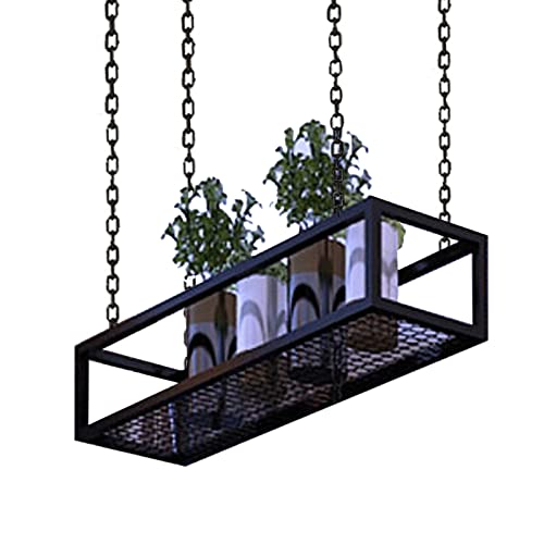 SDVantage Ceiling Hanging Planter Flower Pot Display Rack Hanging Plant Holder, Indoor Plant Pots, Wall/Window Plant Hanger Indoor Herb Garden, 60 80 100 120 140Cm,120X25X15Cm