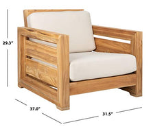 Safavieh Couture Patio Guadeloupe Outdoor Club Chair Natural/White