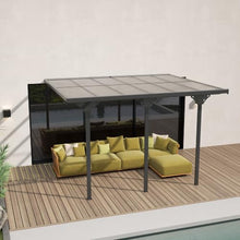 Outsunny 12' x 10' Outdoor Polycarbonate Pergola Hardtop Aluminum Gray