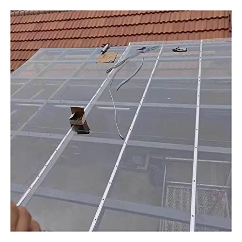 Polycarbonate Plastic Sheet, High Light Transmission PC Endurance Panels Light-bearing Panels With Protective Film UV Blocking For Garden Greenhouse, Canopy, Sunroom Easy To Construct ( Color : Clear-