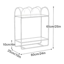 ARTUNV Tier Flower Display Stand with Buckets Metal Shelf for Shop Patio