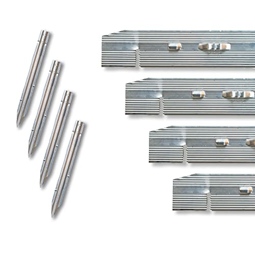 Dreamscape PermLine Aluminum Landscape Edging - 15 Strips, 8ft Each (120 Ft Total), Mill Finish Professional Quality Landscaping Border, Aluminum Divider for Lawn, Garden, Flowerbed