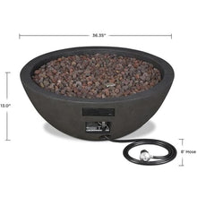 Home Square 2-Piece Set with Propane Fire Pit Bowl and Tank Cover in Shale