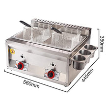 Dntum Premium Commercial Fryer, Gas Fryer with Spice Trough and 2 Stainless Steel Frying Baskets, Adjustable Firepower for Commercial and Home use, Easy to Clean