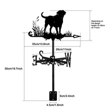ZNEL Animal Dog & Puppy Weathervane Metal Stainless Steel Wind Vane Weathercock,Spray Paint to Prevent Rust Wind Direction Indicator Garden Patio Yard Ornament,Guide Dog