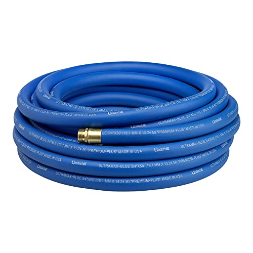 Underhill UltraMax Commercial Garden Water Hose, Lightweight Heavy-Duty Flexible, 1 Inch x 125 ft, Blue