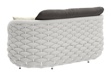 Zuo Coral Reef Loveseat Gray, Gray Sofa, Modern Style, Patio Furniture, Outdoor Fabric, Seats up to 2, Aluminum, Outdoor Living, 63.4" W x 33.1" D x 33.9" H, Non-Stackable