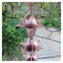 LZPHGB Rain Chain, Copper Rain Chain for Downspouts Round Fluted Cup Style for Gutters for Heavy Eaves Villas Japanese for Exterior Gutters,Grijs
