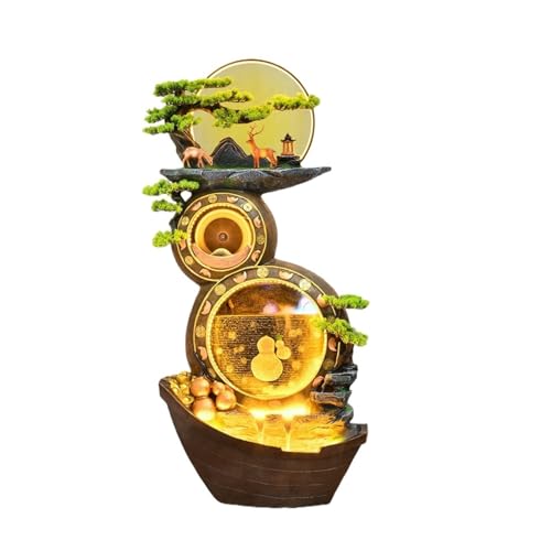 Fountain Outdoor Living Room Gourd Water Circulation Floor Rockery,Office Chinese Fountain,Outdoor Decoration Outdoor Water Fountains,4