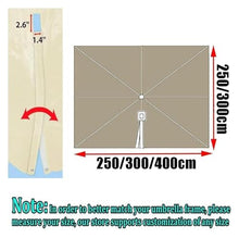 XIYYANUS Garden Umbrella Replacement, For Offset Patio Umbrella 8ribs Outdoor Sunshade(Gris,4x300CM/13x9.8ft)