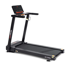 Sunny Health & Fitness Slim Folding Treadmill with 12-Level Auto Incline Black