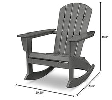 POLYWOOD® Nautical Adirondack Rocking Chair in Slate Grey