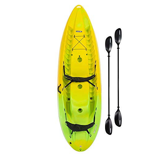 Lifetime Manta 100 Tandem Kayak with Paddles Yellow/Lime 10-Foot