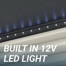 Velarium RV Canopy/Roll Tube White 19' Complete Canopy with 12V LED Light, Sewn Seams, Available Lengths from 10' to 22' - RVs, Tailgating, and Outdoor Events with Reliable Coverage