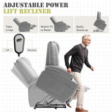 Dual Motor Infinite Position Power Lift Recliner with Heat & Massage