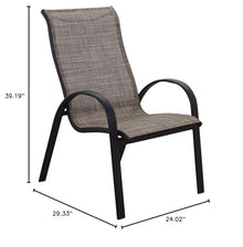 Courtyard Casual Santa Fe Collection Sling Chair 4 Piece Set Java