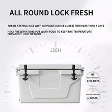 ZCBYBT 65 Quart Outdoor Ice Cooler Box Portable Insulated Ice Chest Box with Wheels for Beach, Drink, Beverage, Camping, Picnic, Fishing Holds Ice Up to 3 Days,White