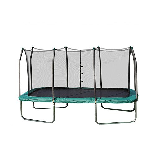 Skywalker Trampolines 14-Foot Rectangle Trampoline with Enclosure Net Green