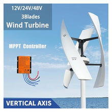 YHMMYSHX Wind Turbine Energy Sources Electric Power Generator 24V 48V 12V 20KW 3 Blades Permanent Maglev Generator with Mppt Controller for Home, Farm, RVs, Boats(Type2,24V_15KW)