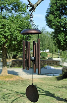 CARUTU Large Wind Chimes, Memorial Wind Chimes Outdoor with 6 Heavy Tubes Soothing Melody Wind Chimes, Wind Chimes for Household, Restaurant, Cafe, Bar, FEDRUI11