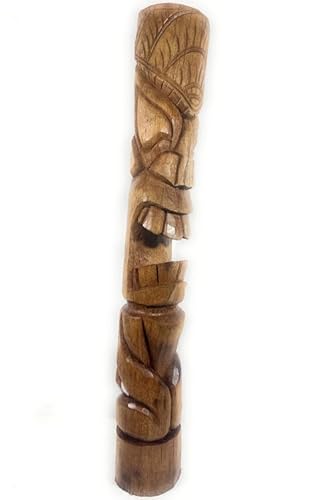 Tikimaster Lucky Tiki Totem Statue 60 in Outdoor Pool Decor