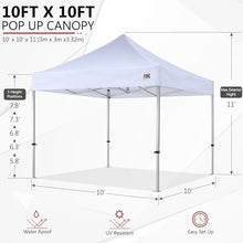 ABCCANOPY Aluminum Pop Up Canopy Tent 10x10 White