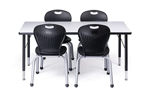 Schooled School Chair and Table Set Black