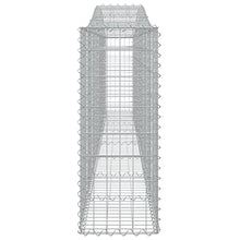 Arched Gabion Baskets 2 pcs 157.5"x11.8"x31.5"/39.4" Galvanized Iron White Black Other