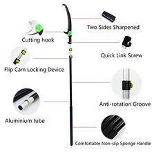 Telescopic Pole Saw,with Hook Professional Telescopic Pruning Saw,Telescopic Pole Saw with Extendabl Handle for High Altitude Branch Pruning,Garden Hedge Trimmer,7.2M/24FT