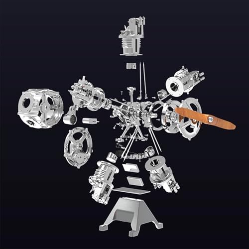 Moderock 5 Cylinder Radial Engine Model Kit Educational DIY Toy