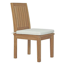 Modway Marina 11-Piece Premium Grade A Teak Wood Outdoor Patio Dining Furniture Set Natural White