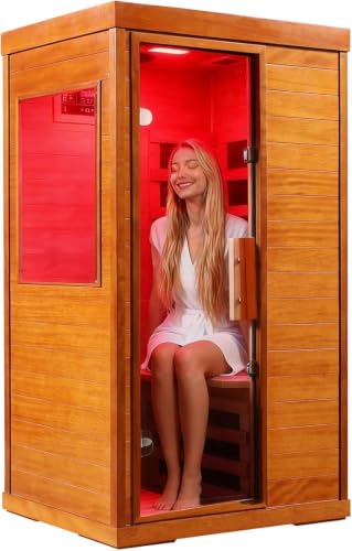 CedarLuma Canadian Hemlock Far Infrared Sauna, Fast Heat-Up, 1-Person