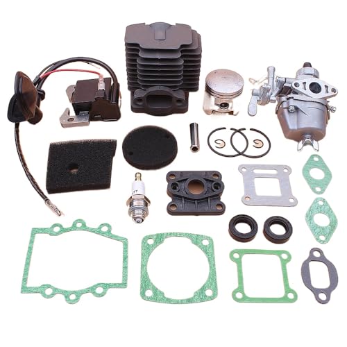jinhuili 40mm Cylinder Piston Carburetor Ignition Coil Kit for Robin NB411 CG411 Air Filter Element Intake Manifold Gasket Oil Seal Set