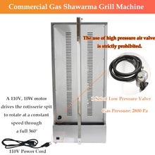 WYDDDARY Commercial Gas Shawarma Grill Machine 2800Pa 1-Station Auto-rotate