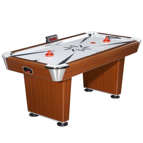 Hathaway Midtown 6' Air Hockey Family Game Table Cherry Wood