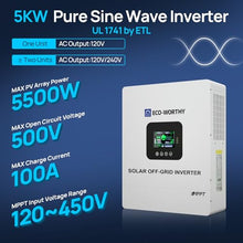ECO-WORTHY 48V Home Backup Power, 5120Wh LiFePO4 Battery,AC 5000W Inverter