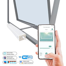 Olideauto Automatic Greenhouse Window Closer,Smart WiFi Automatic Window Opener with Wireless Rain Sensor and Thermohygrometer Running Trip 11-4/5''