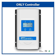 SHIHUANI 20A/30A Voltage 12V/24V Dual Battery MPPT Solar Charge Controller for Off Grid Solar System RVs Boats Max 100V Panels(Only Controller,10A_12V 24V)