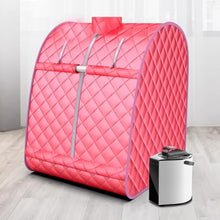 TT-YEL Steam Sauna Tent, Portable Single Sauna Room, Small Indoor Spa Box with 3L Steam Generator, Full Body Foldable Single Spa Room,Pink