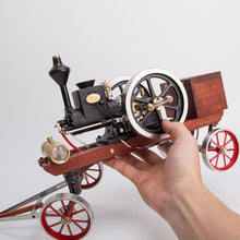 RETROL HM-01 Engine Model, 4-Stroke Horizontal Stationary Hit And Miss Engine Model With High/Low Speed Gear Lever (KIT) + Metal 4-SWheel Transport Cart + Accessory Triad + (CDI Igniter + Spark Plug)