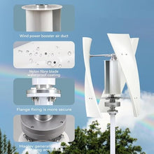 12V 24V 48V Windmill Wind Turbine Generator with MPPT Controller, 10000W Portable Vertical Helix Wind Power Turbine Generator, 3 Blade Wind Generator Kit or Home Energy Supplementation,220V