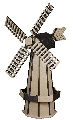 Garden Oaks Specialties Medium Poly Windmill Clay & Black