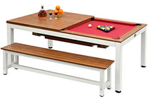 Playcraft Glacier 7 Pool Table with Dining Top White