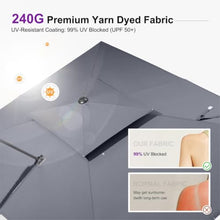 12' X 12' Patio Umbrella Outdoor Square Umbrella Large Cantilever,Gray