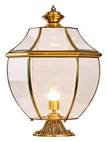 ALDEPO Courtyard Light Waterproof Outdoor Pillar Light Courtyard Landscape Lighting Fixture Street Community Patio Garden Lantern