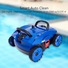zcjysqav Wall Climbing Robotic Pool Cleaner, Pool Cleaner Robot with Fine Filter and 49ft Cable, Pool Surface Skimmer Cleaner, Smart Navigation