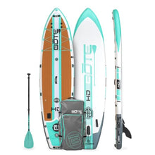 BOTE HD Aero Inflatable Stand Up Paddle Board MAGNEPod Compatible Blow Up iSUP - 11 FT 6 in - Full Trax Seafoam
