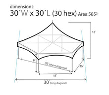 TentandTable 30' x 30' High Peak Hexagon Frame Party Tent White