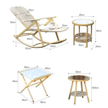 Rattan Rocking Chair, Ergonomic Design, Garden Balcony Handwoven Cane Chair for Ultimate(B,152 * 80 * 63cm)